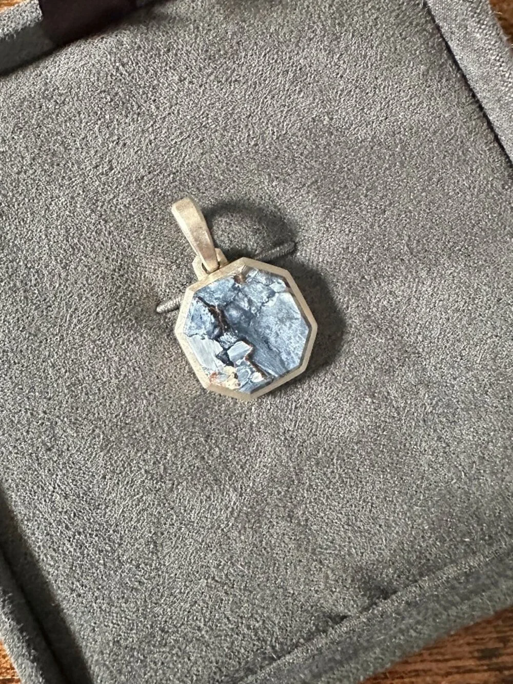 David Yurman Faceted Stone Amulet Pendant in Pietersite - 16mm
